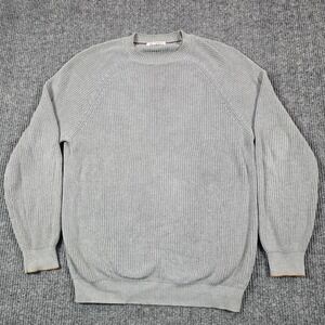 Brunello Cucinelli Sweater Mens 54 XL Gray Cotton Crewneck Pullover Made Italy